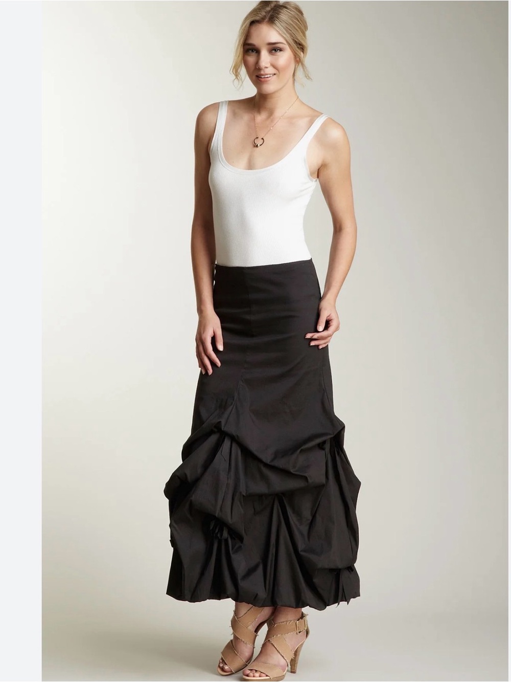 ⭐️Polli Says Stretch Poplin Balloon Maxi Skirt⭐️